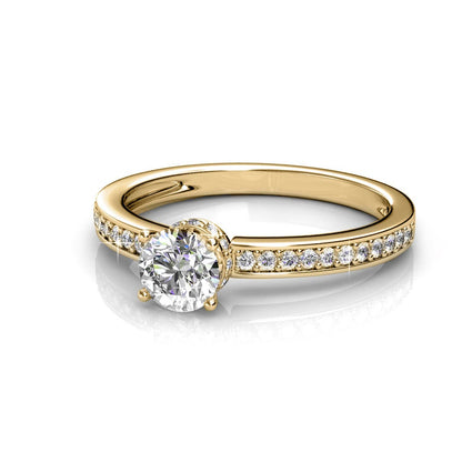 Elise ring - goud en kristal