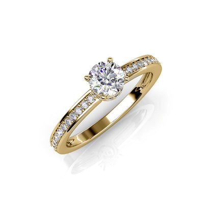 Elise ring - goud en kristal