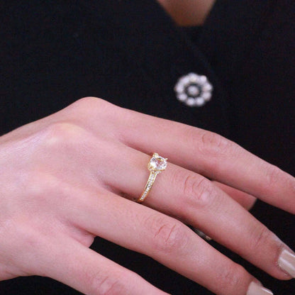 Elise ring - goud en kristal