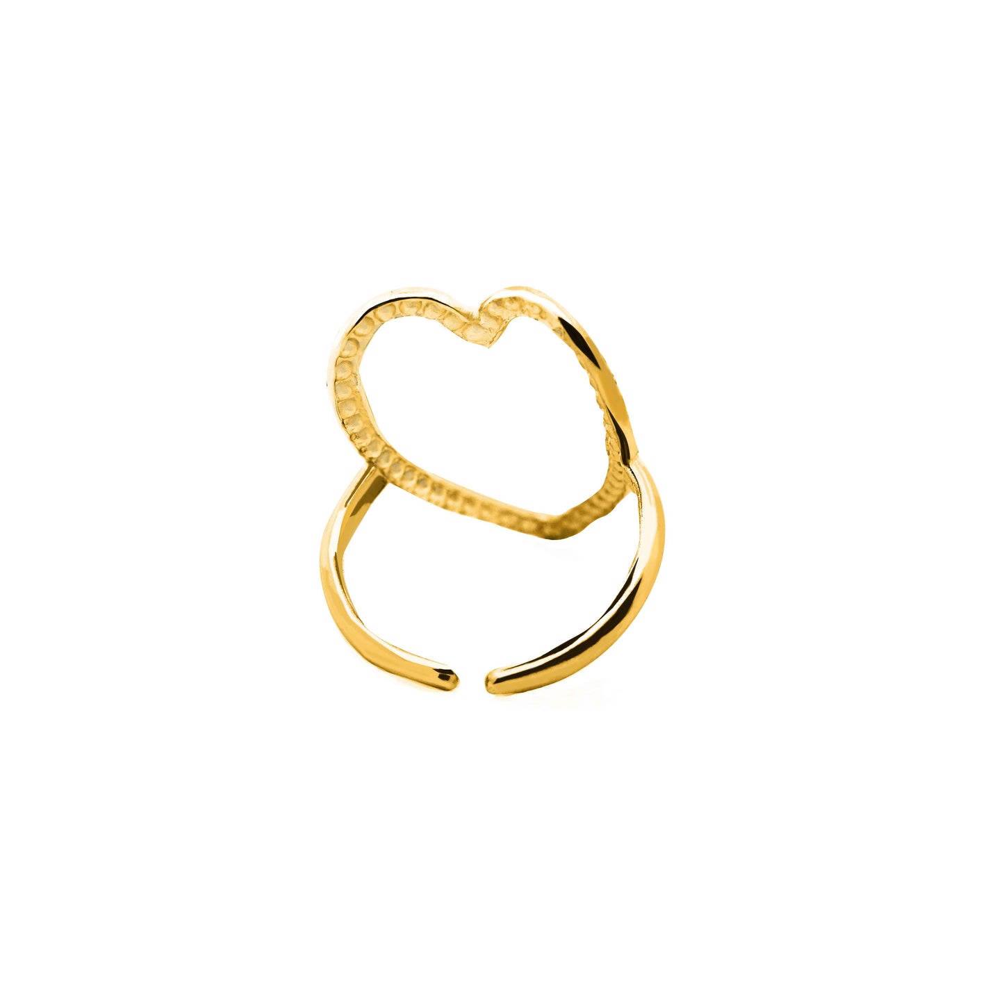 Verstelbare hartvormige ring OY24624A48 goud