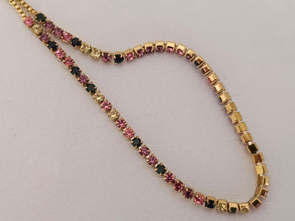 Regenboog zirkonia tennisarmband 18K goud roestvrij staal