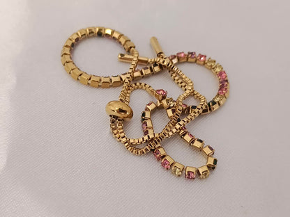 Regenboog zirkonia tennisarmband 18K goud roestvrij staal