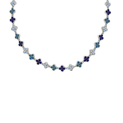 KETTING MET KLEURRIJKE STRASS KLAVERTJESVIER