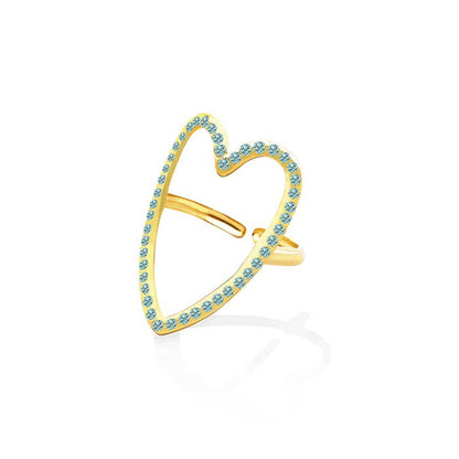 Verstelbare hartvormige ring OY24624A48 goud